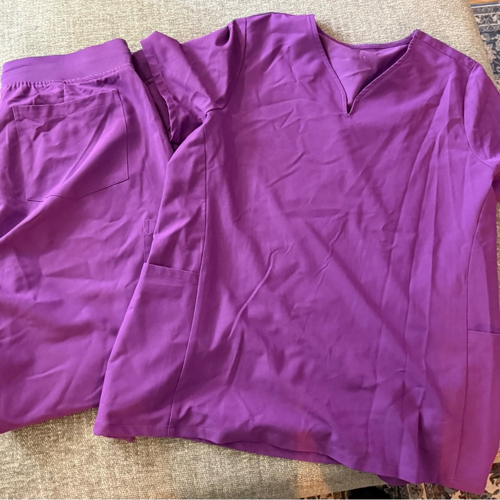 Purple Women's Scrub Set - Unbranded